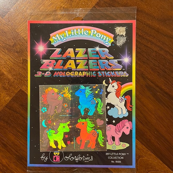 Colorform Other - VINTAGE 1983 MY LITTLE PONY 3D HOLOGRAPHIC STICKERS - SO COOL!